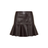 Alaïa Leather ruffle mini skirt