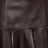 Alaïa Leather ruffle mini skirt