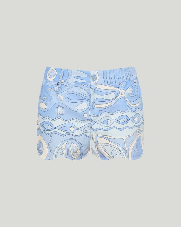 Pucci Tela printed cotton scalloped shorts