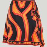 Pucci Labirinto print silk scarf mini skirt
