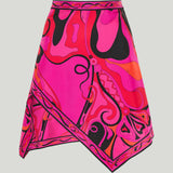 Pucci Orchidee print silk scarf skirt