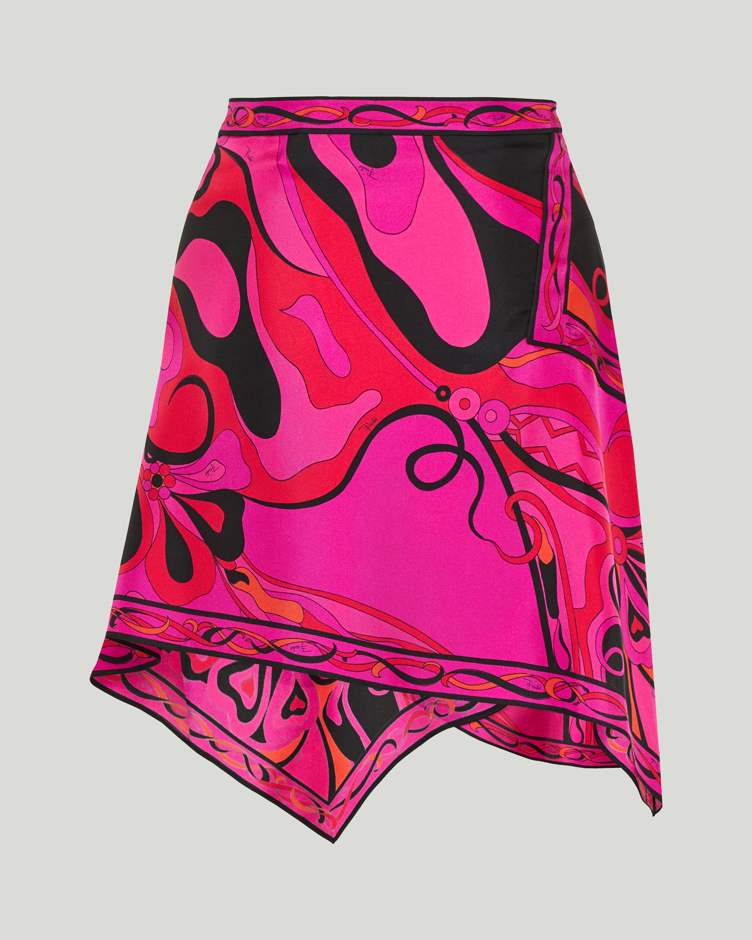 Pucci Orchidee print silk scarf skirt – Luisa World