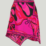 Pucci Orchidee print silk scarf skirt