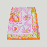 Pucci Wrap-effect printed silk twill mini skirt