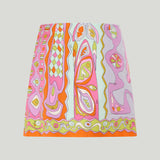 Pucci Wrap-effect printed silk twill mini skirt