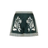 Eres Arjun printed silk twill shorts