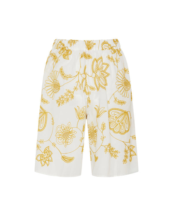 Eres Chandra embroidered cotton-blend Bermuda shorts