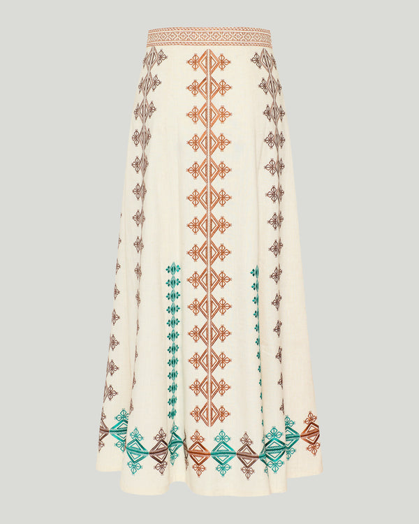 House of Aegae Thrace embroidered long skirt