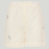 Kyr Lakis Silver star print cotton shorts
