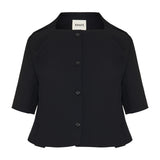 Franc cropped crepe jacket