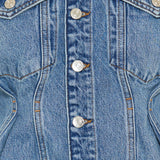 Nipped collarless jacket