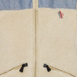 Teddy and chambray vest