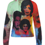 Versace Printed silk-knit cardigan