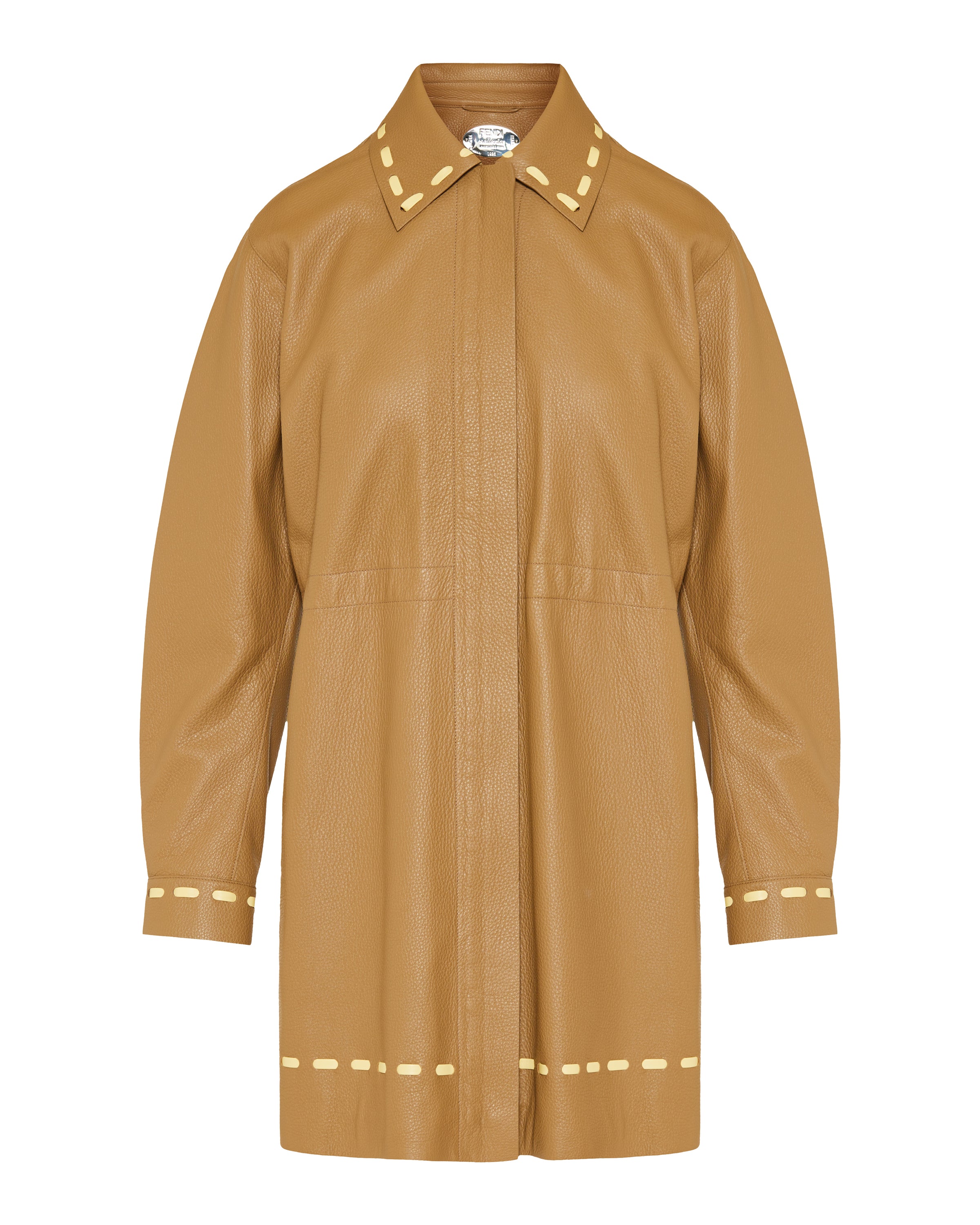 lucien pellat-finet WOMENS LPFG WINDフード Fendi Leather overcoat – Luisa World