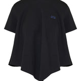Asymmetric hem logo T-shirt