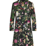 Floral silk brocade coat