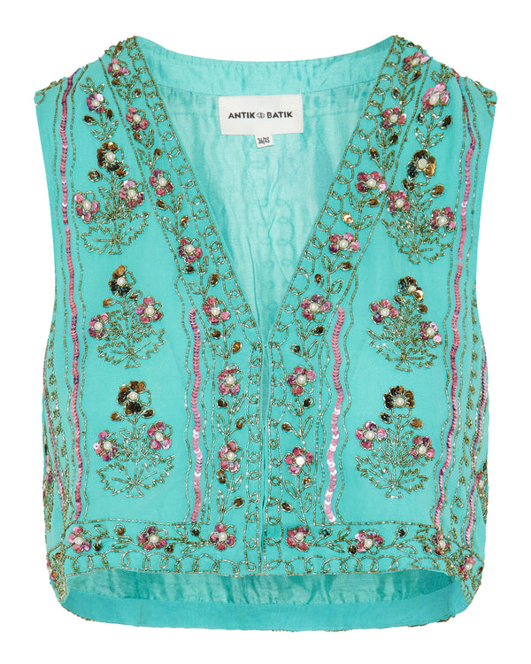 Simone embroidered sleeveless gilet
