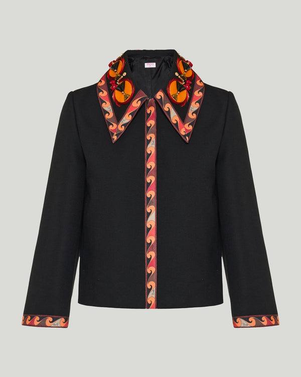 Pucci Cotton jacket with embroidered collar