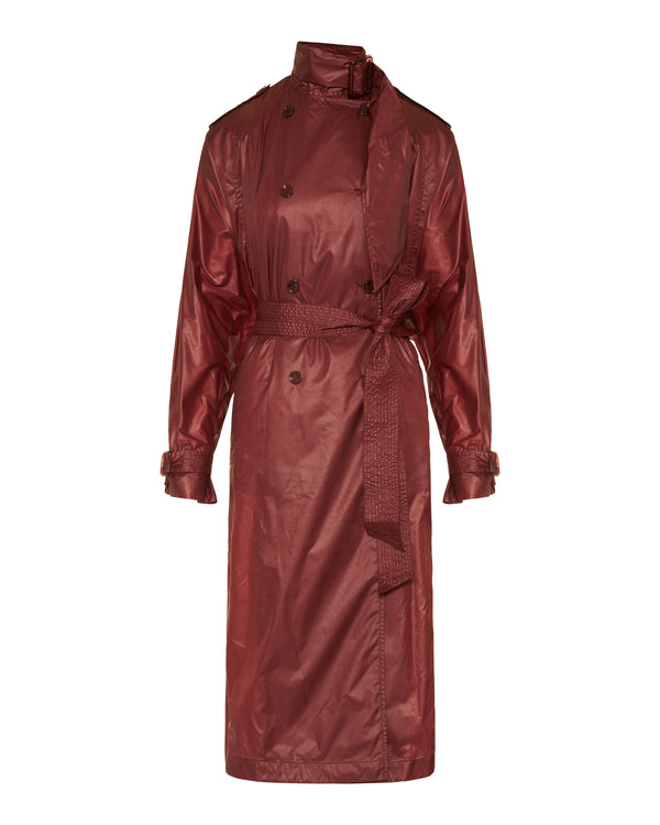 Saint Laurent Lavallière trench coat in water-resistant nylon