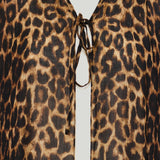 Saint Laurent Leopard-print wool kaftan