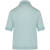 Cashmere and silk polo top