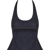 Jacquemus Lavoir denim halterneck top
