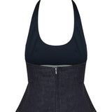 Jacquemus Lavoir denim halterneck top