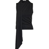 Decorative tab sleeveless top