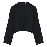 Raw-hem blouse