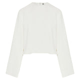 Raw-hem blouse