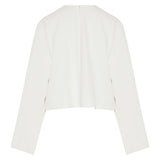 Raw-hem blouse