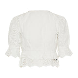 Frame The solstice eyelet blouse