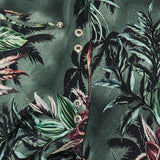 Rabanne Printed silk cropped short sleeve shirt