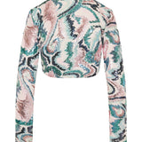 Rabanne Sequined crop top