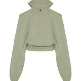 Halter-neck silk sweater