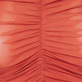 Ruched off-shoulder cropped top