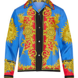 Versace Printed silk twill shirt