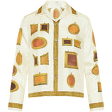 Versace Printed silk twill shirt