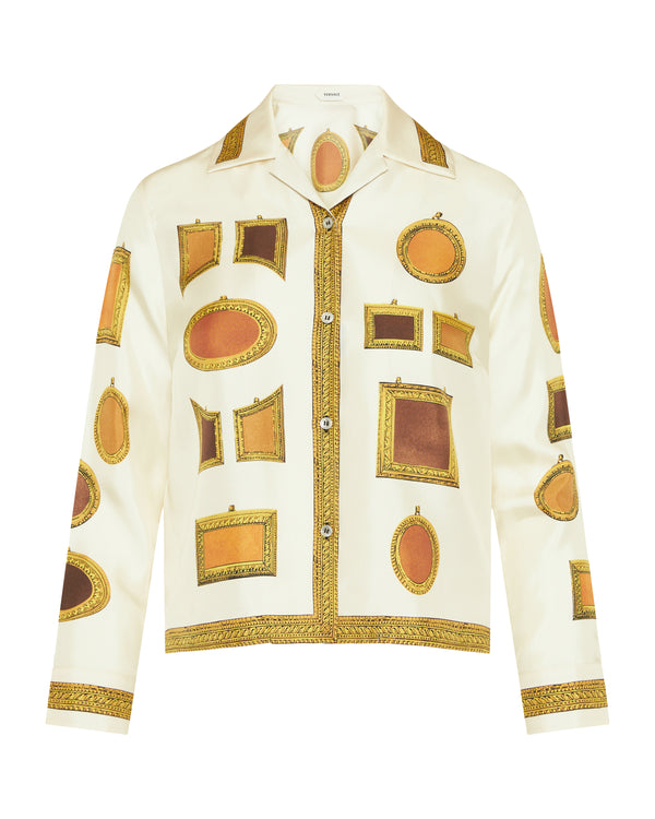 Versace Printed silk twill shirt