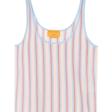 Striped cashmere tank top