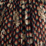 Silk shirt with fil coupé rose motif