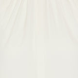 Silk gathered-neck blouse