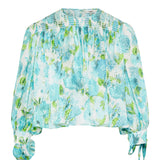 Chloé Gathered silk cropped top