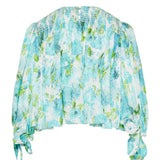 Chloé Gathered silk cropped top