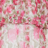 Chloé Floral silk off-shoulder blouse