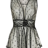Dolce & Gabbana Polka dot mesh top
