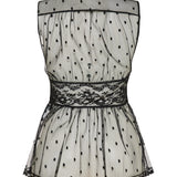 Dolce & Gabbana Polka dot mesh top