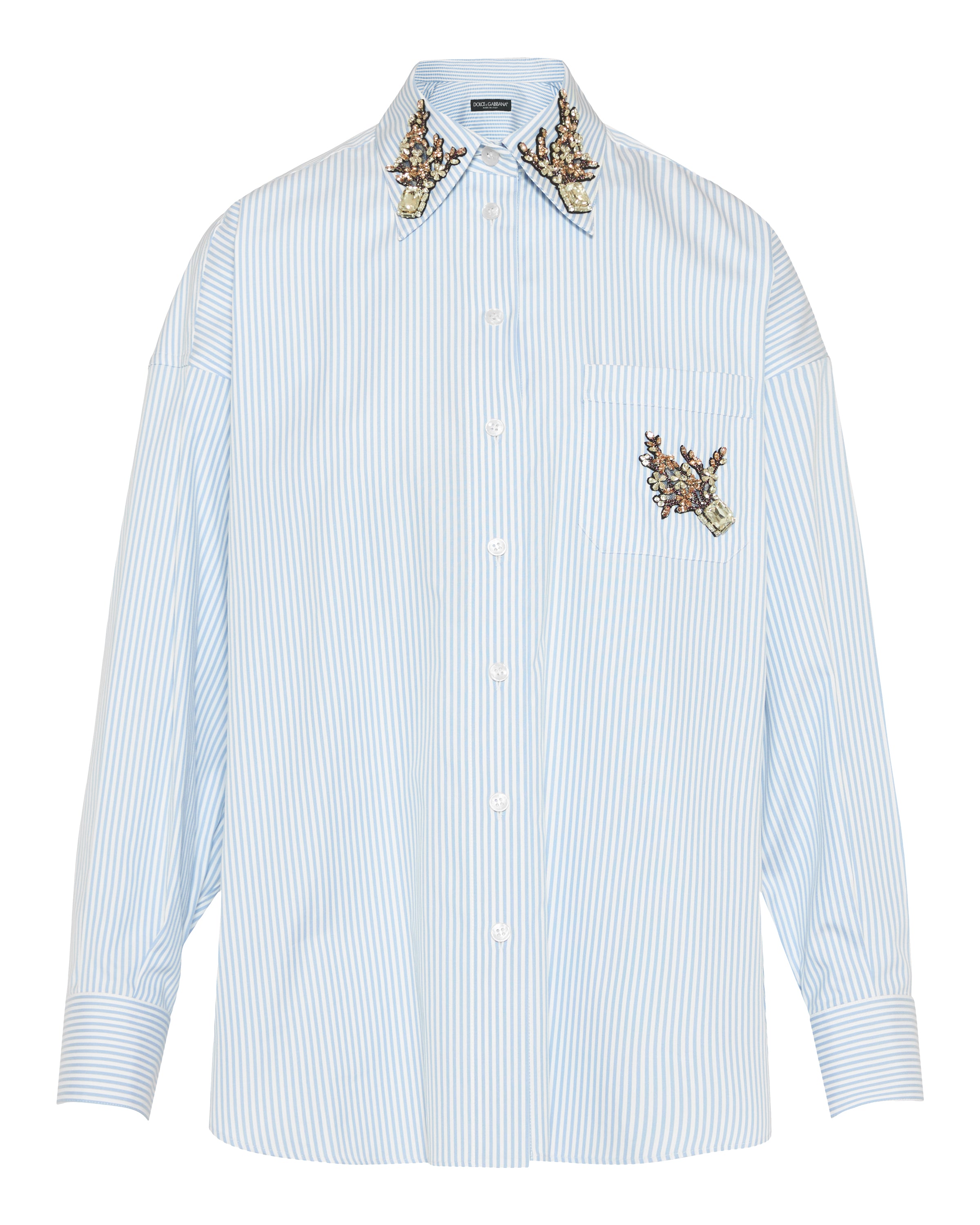 dolce gabbana dress shirts & Floral-Print Pocket Shirt 62 tall Dolce & Gabbana Stretch Cotton
