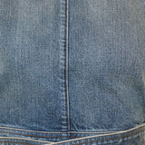 Belted denim crop top