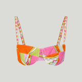Pucci Printed cotton-terry bikini top